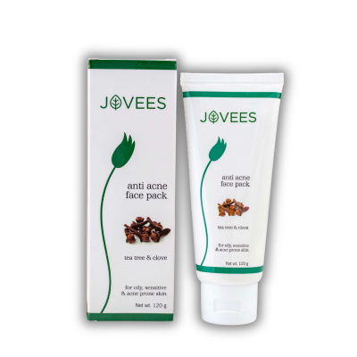 Jovees Tea Tree and Clove Anti Acne Face Pack - [120g]