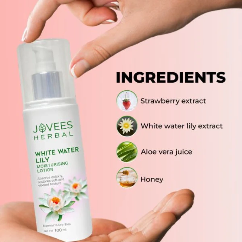 Jovees White Water Lily Moisturising Lotion - [100ml] - Image 4