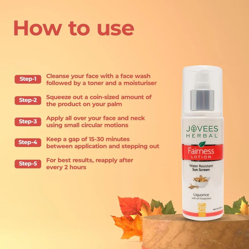 Jovees Sun Screen Fairness Lotion [SPF-25] - [100ml] - Image 4