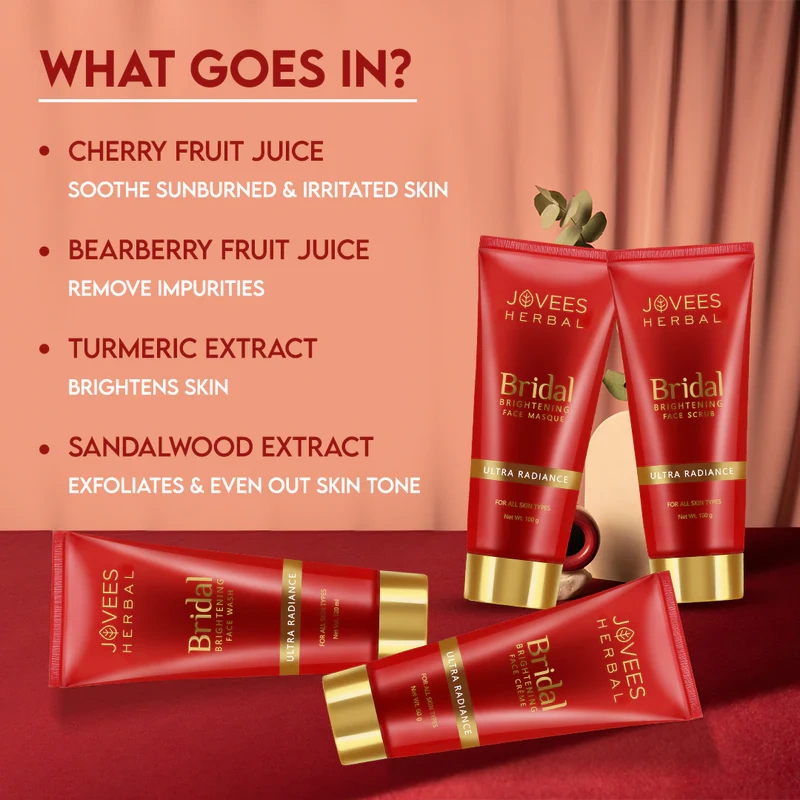 Jovees Bridal Brightening Face Scrub - [100ml] - Image 4