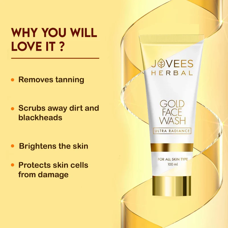 Jovees Ultra Radiance 24K Gold Face Wash - Image 5