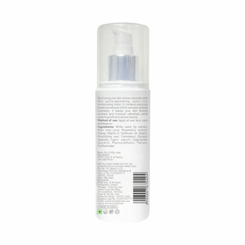 Jovees White Water Lily Moisturising Lotion - [100ml] - Image 2