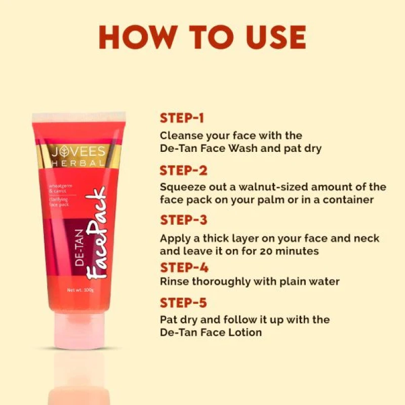 Jovees De-Tan Face Pack – [100g] - Image 5