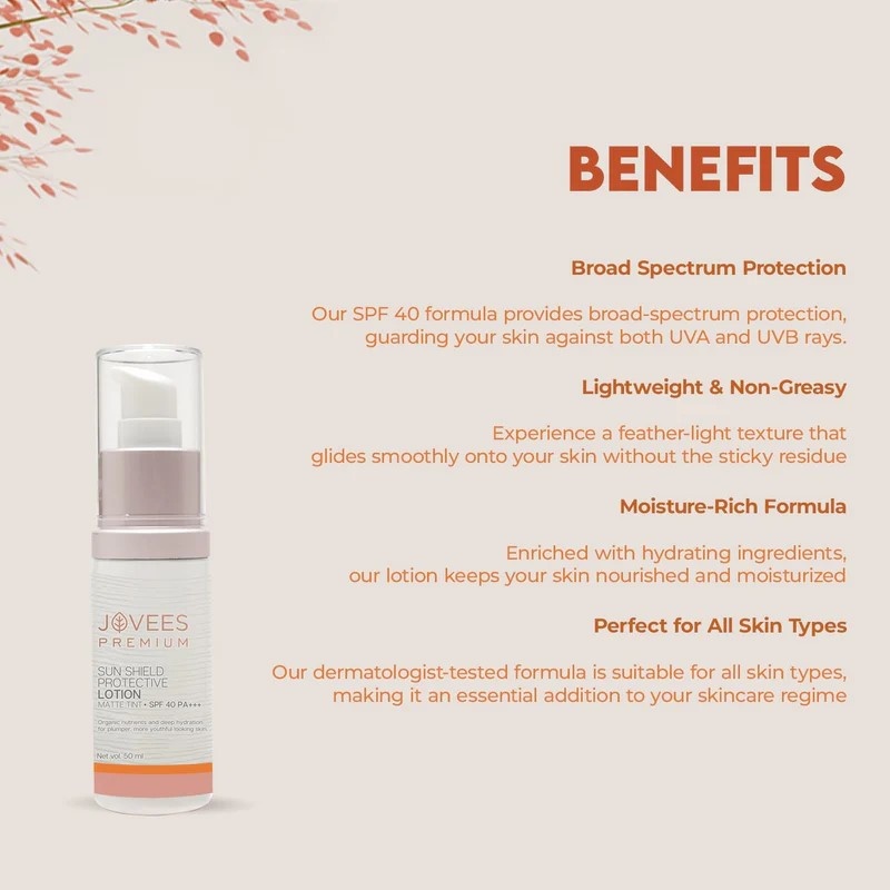 Jovees Premium Sun Shield Protective Lotion - [50ml] - Image 4